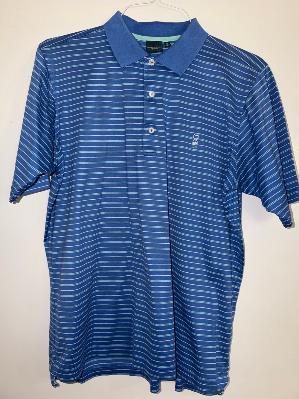 Fairway & Greene Blue Striped Polo Shirt